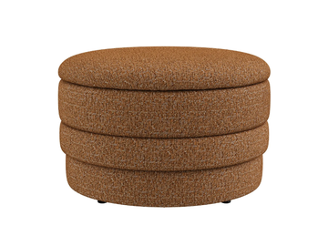 ENZO - Round fabric pouf by DÔME DECO - view 2